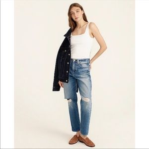 Jcrew Jeans Slouchy Boyfriend Southern Sky Wash Distressed